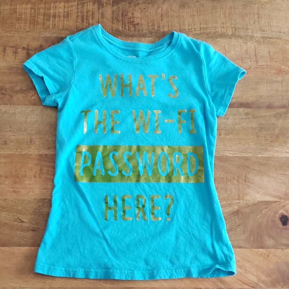 Girls Medium (7/8) wi-fi password shirt
